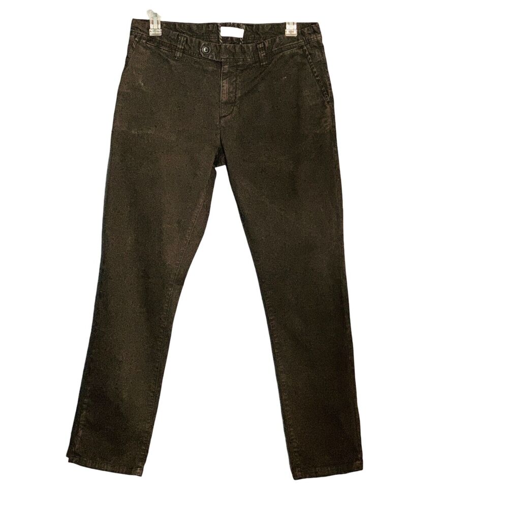 MJB Garments of Character Alfie Chinos Size 36 Black Stone Wash Stretch Cotton